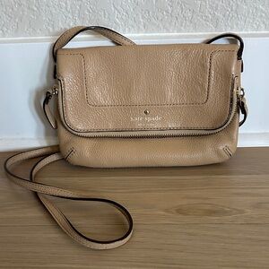 Kate Spade Beige Leather Crossbody Bag
